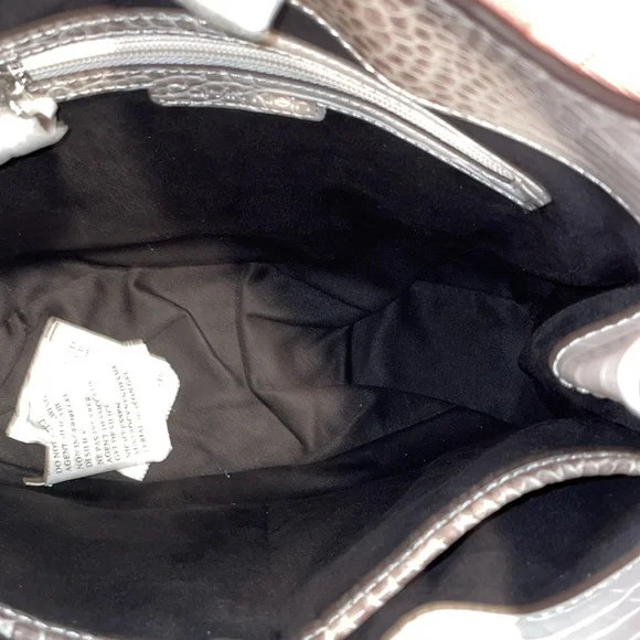 Calvin Klein Audrey Hobo Bag in Natural Croco Reptile Embossed NEW - Picture 6 of 6